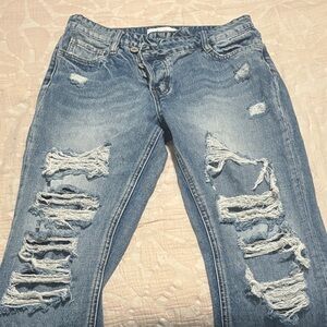 Distressed Blue Women's Jeans